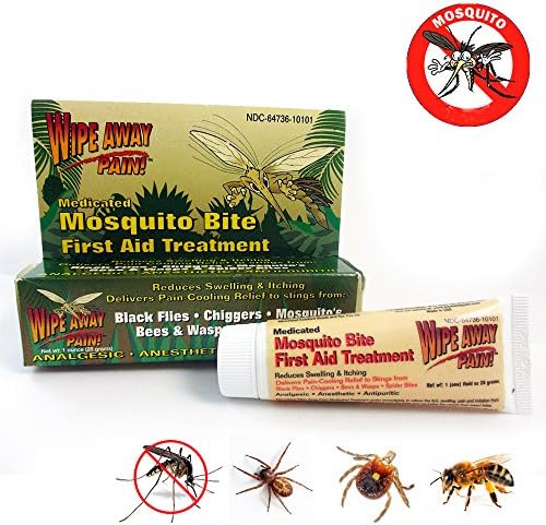 Mosquito Medicated Relief Gel Wipe Away Pain Anti Itch Insect Bite First Aid New