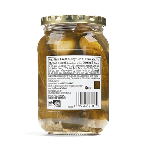 365 BY WHOLE FOODS MARKET, ORGANIC BABY DILL PICKLES, 16 FL OZ