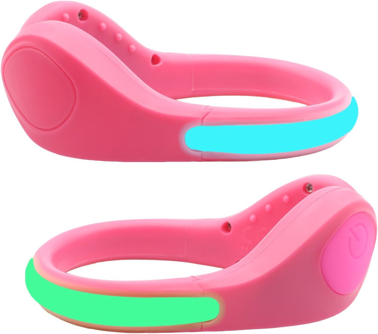 LED Shoe Clip Lights (2 Pack) Reflective Safety Night Running Gear for Runners Joggers Bikers Walkers, Color Changing RGB Strobe and Steady Color Flash Mode, Water Resistant and Bonus Screw Driver : Sports & Outdoors