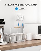 LENCENT 5-in-1 Cube USB+3AC Outlets 13A 3250W Wall Plug Extender UK view 7