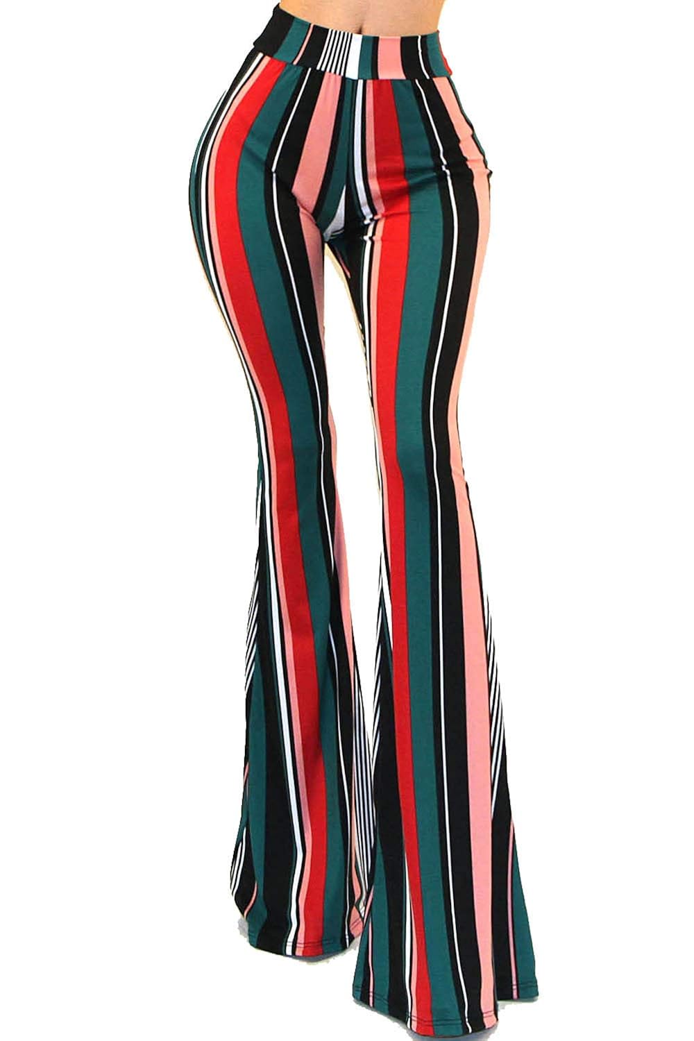 boho stretchy bell bottom pants