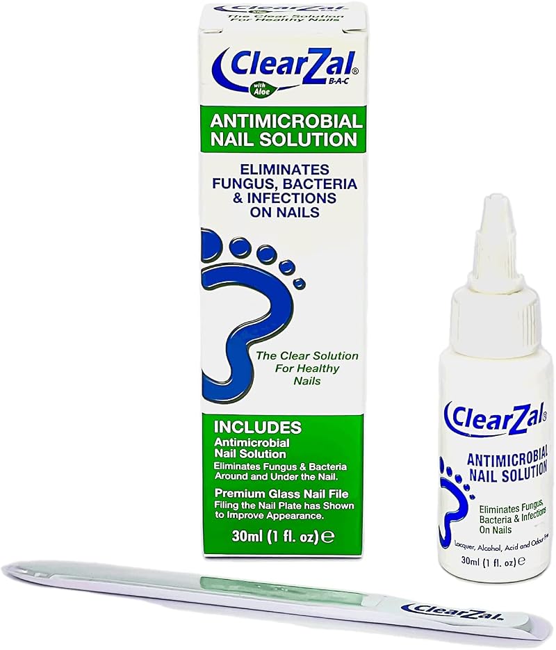 ClearZal Fungal Nail Solution 30ml Antimicrobial Kills Fungus Bacteria Viruses