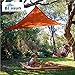 Blissun 16' x 16' x 16' Sun Shade Sail  Triangle Canopy, UV Block for Outdoor Patio Garden (Orange)