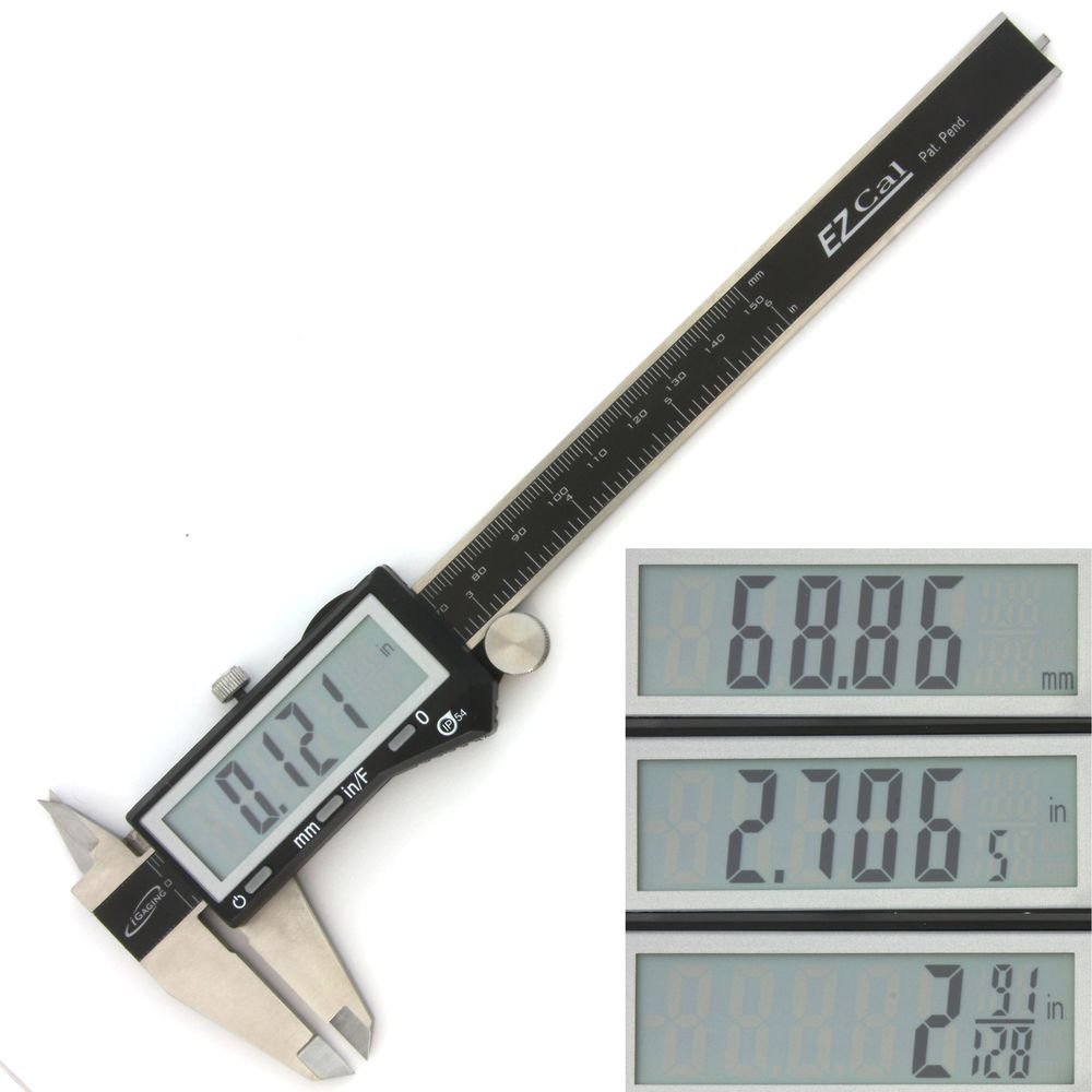 iGaging Digital Caliper EzCal 6" and Brake Drum/Rotor Gauge Jaw