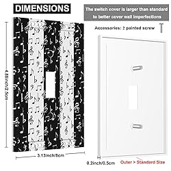 Cuitxrac Music Theme Single Toggle Wall Plate Black