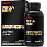 GNC Mega Men Multivitamin Caplets, Timed Release, 90 Caplets | Timed Release Vitamins and Minerals to Support Immune Health, Energy Production, Brain, and Heart Function