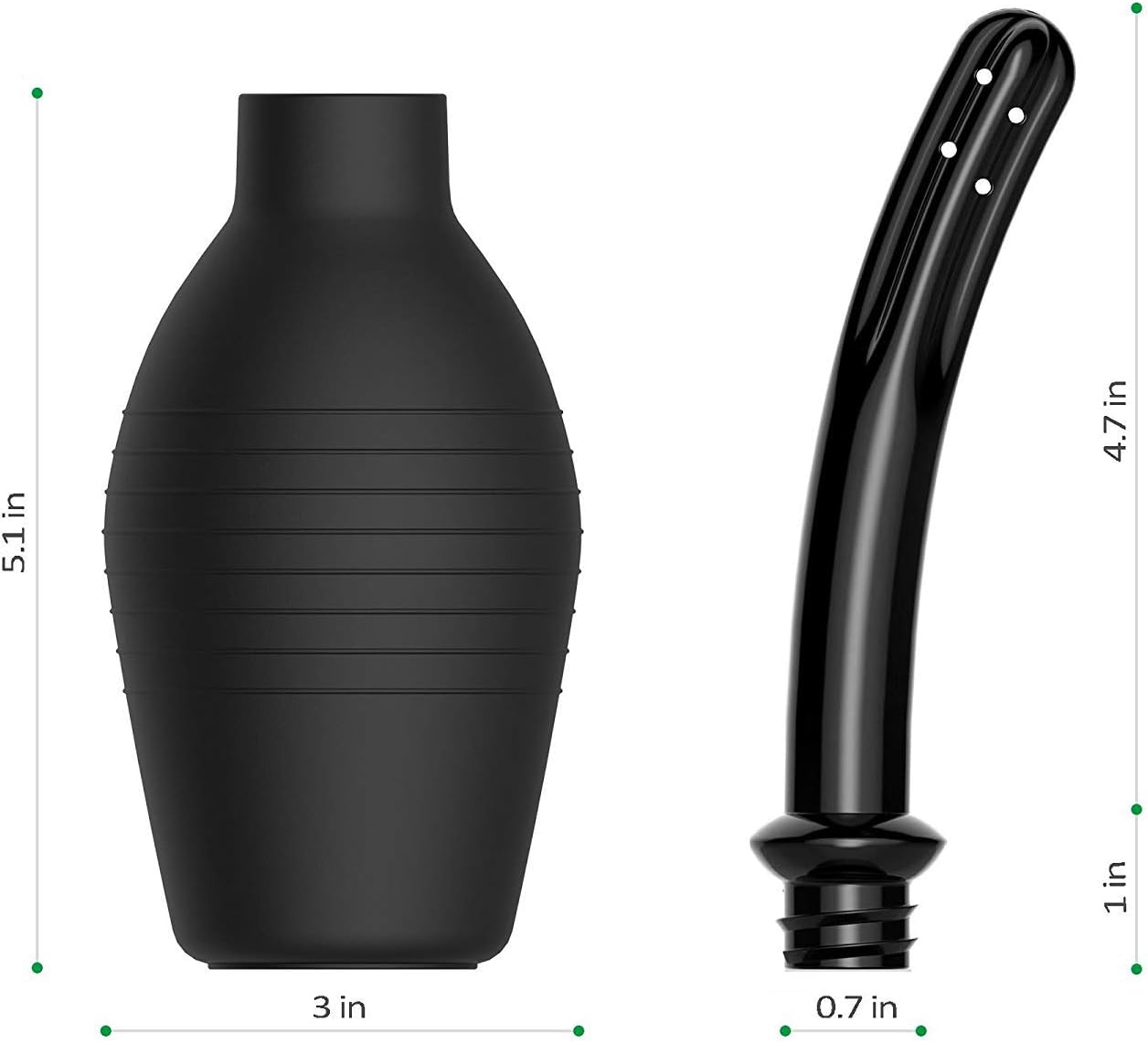 OTBBA Enema kit with Lubricant - Douche for Men Certificate Medical Douche Bulb for Women Comfortable Anal Douche Enema Bulb 10 Ounce: Health & Personal Care