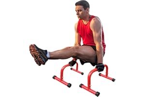 LSKSSNG Dip Stand Station, Adjustable Height Dip Station for Strength Training, Heavy Duty Steel Parallel Push Up Stand, Home Gym Fitness Workout Dip bar Station,Tricep Dips, Pull-Ups, Push-Ups