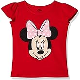 Disney Toddler Girls Minnie Mouse Short Sleeve T-Shirt, Red, 5T