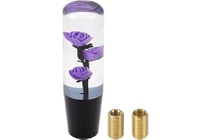 TUCKBOLD Car Gear Shifter Knob 15cm | Front Shift Lever Knob Universal for Automatic and Manual Vehicle Acrylic Purple with 2