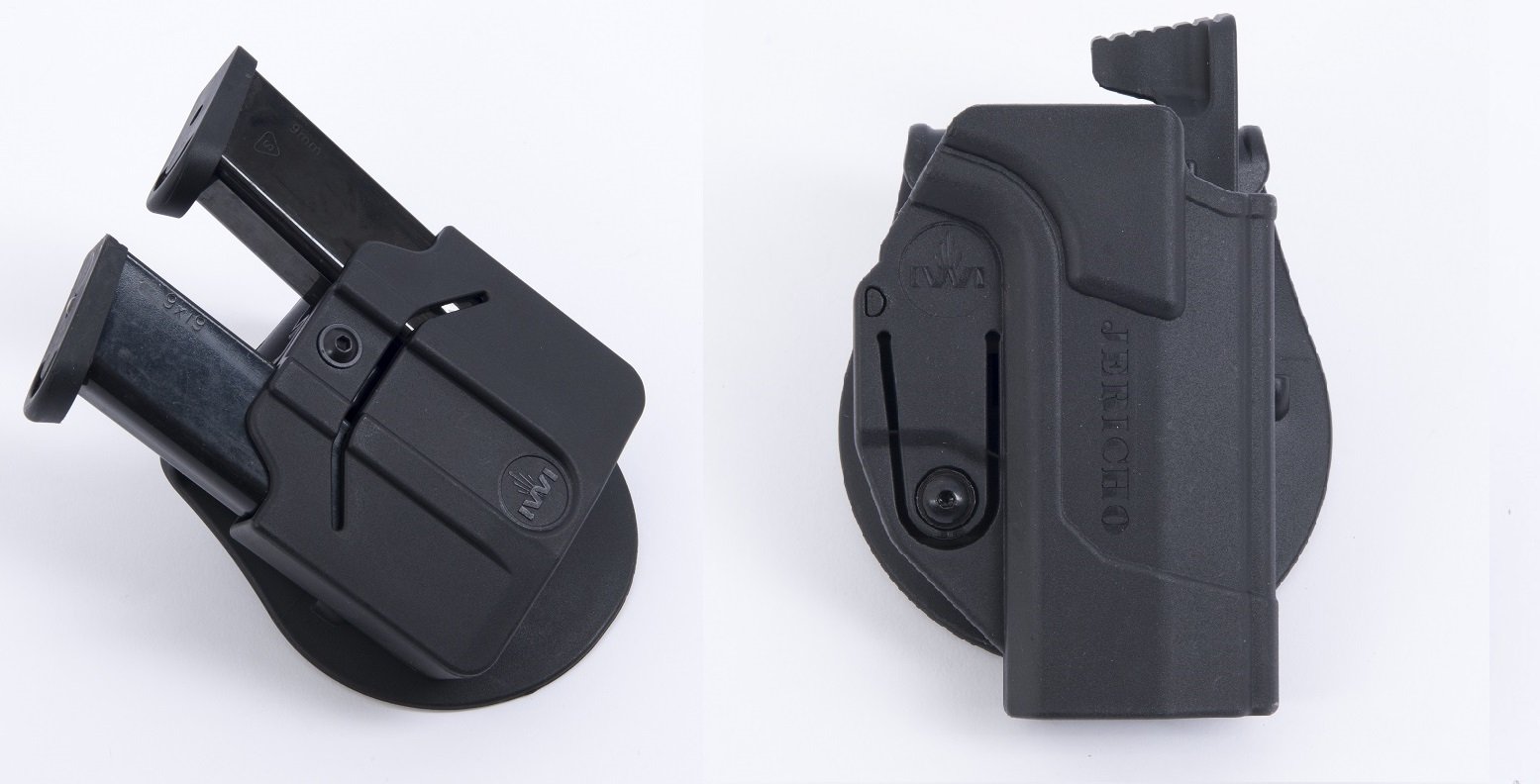 Orpaz HK - USP Thumb Release Holster + Two Double Stack 9mm Metal Magazines, Made in Israel
