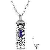 Guitar/Tree of Life Urn Necklace for Ashes 925 Sterling Silver Guitar/Tree of Life Cremation Keepsake Pendant Urn Necklace Memorial Jewelry for Women loss Loved