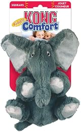 KONG Comfort Kiddos Elephant Plush Dog Toy with Removable Squeaker Small view 5