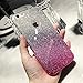 iPhone SE Case, UnnFiko Cute Luxury Hybrid Bling Glitter Silicone Rubber Gel Shiny Sparkling with Candy Back Plate Cover Case for iPhone 5S SE (Pink)