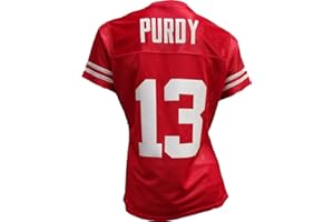 GENERIC Custom Glitterflake Brock Purdy Womens Red Jersey Size Small