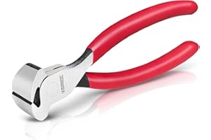 Viganoc 7 Inch Nail Puller Pliers, End Cutting Nippers with Cr-V Steel Jaw & Non-Slip Grip, Professional Nail Remover Tool fo
