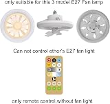 SEARUB Wireless Remote for E27 Ceiling Fan Light 3 Speed 4 Hour Timing view 7