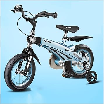 Amazon 子供用自転車 泥除け付き 補助輪付き 滑り止めハンドル付き 簡単に安装 幅が広いタイヤ 安全 丈夫 空気入れ付き 12 14 16インチ ブルー 16in Keleqi 子ども用自転車
