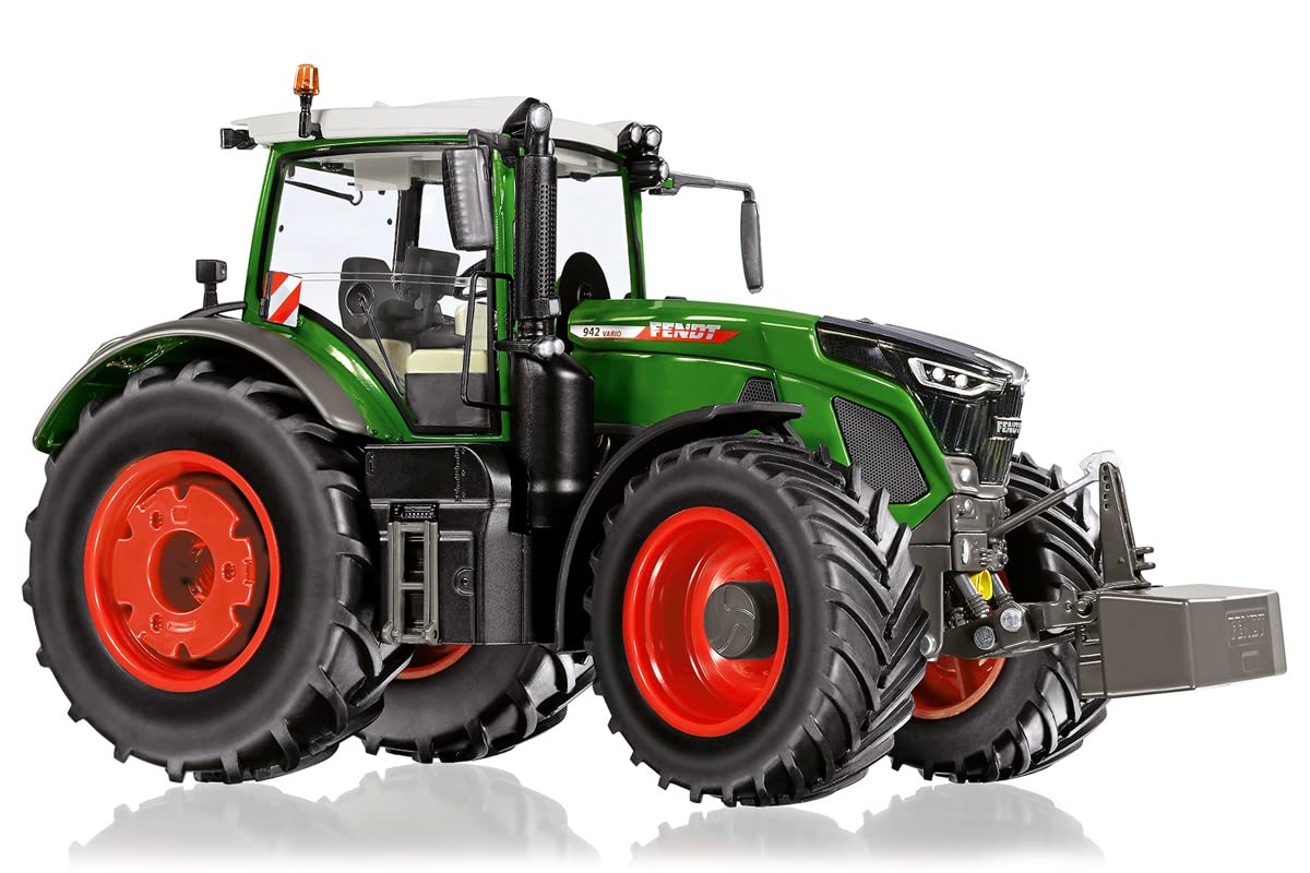 Wiking 077865 Fendt 942 Vario, Model Tractor, 1:32, Metal/Plastic, from 14 Years, Many Functions, Removable Front Weight, Interchangeable Wheels, Movable Upper and Lower Link