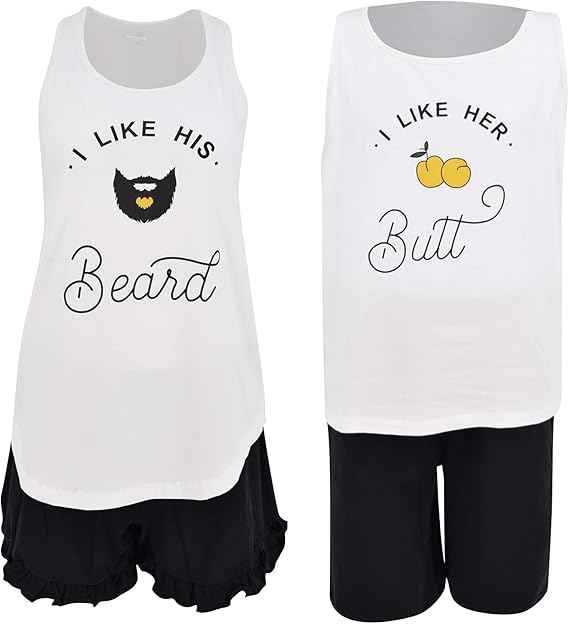 Unique Baby His and Hers Matching Valentine's Day Pajama Set at Amazon