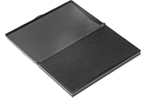 SIRDAS Ink Pad for Rubber Stamps, Stamp Pad for Clear Impression Stamping, Quality Felt Pad Black Ink, Red Ink, Blue Ink (Black, L (3.5 * 6.3))