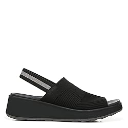 BZees Womens Nouveau Wedge Sandal Black 6.5 M