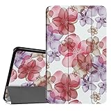 Fintie Samsung Galaxy Tab A 10.1 Case, Ultra Lightweight Protective Slim Shell Stand Cover with Auto Sleep/Wake Feature for Tab A 10.1 Inch (NO S Pen Version SM-T580/T585/T587) Tablet, Floral Purple