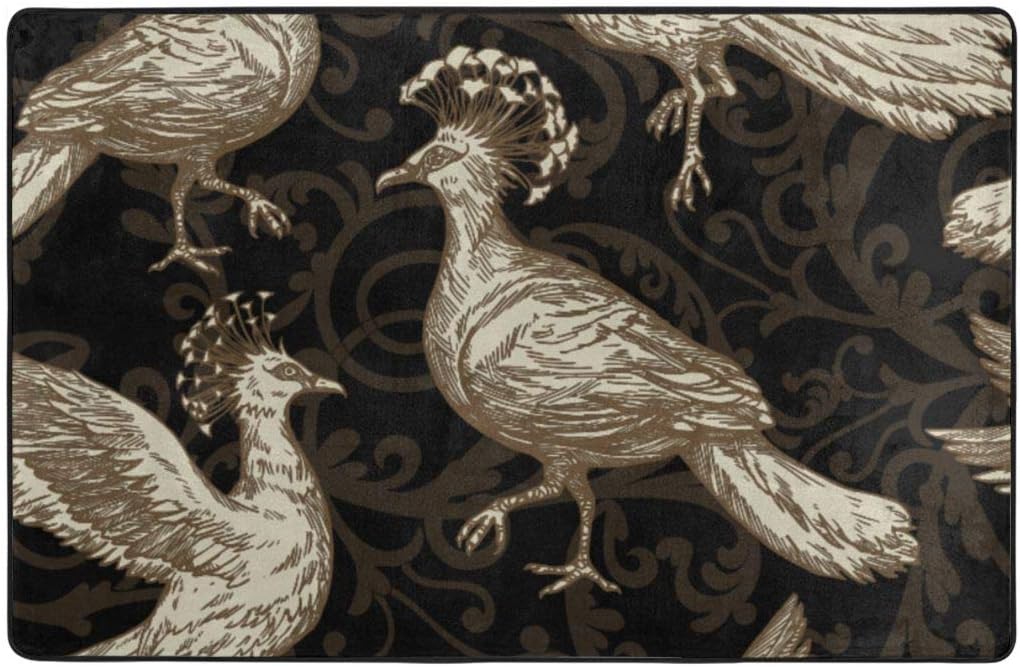 Beautiful Pigeons Area Rugs Doormats Background 5'x3'3