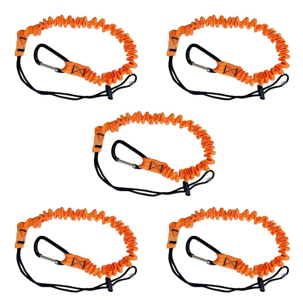 langjiao 3 Foot Safety Tool Lanyard, Tough Scaffold Hard Hat Lanyard with Carabiner, Adjustable Loop End, Ultra-Durable, Premium Quality Materials Ideal for Scaffold, Tools, Construction (5pcs)