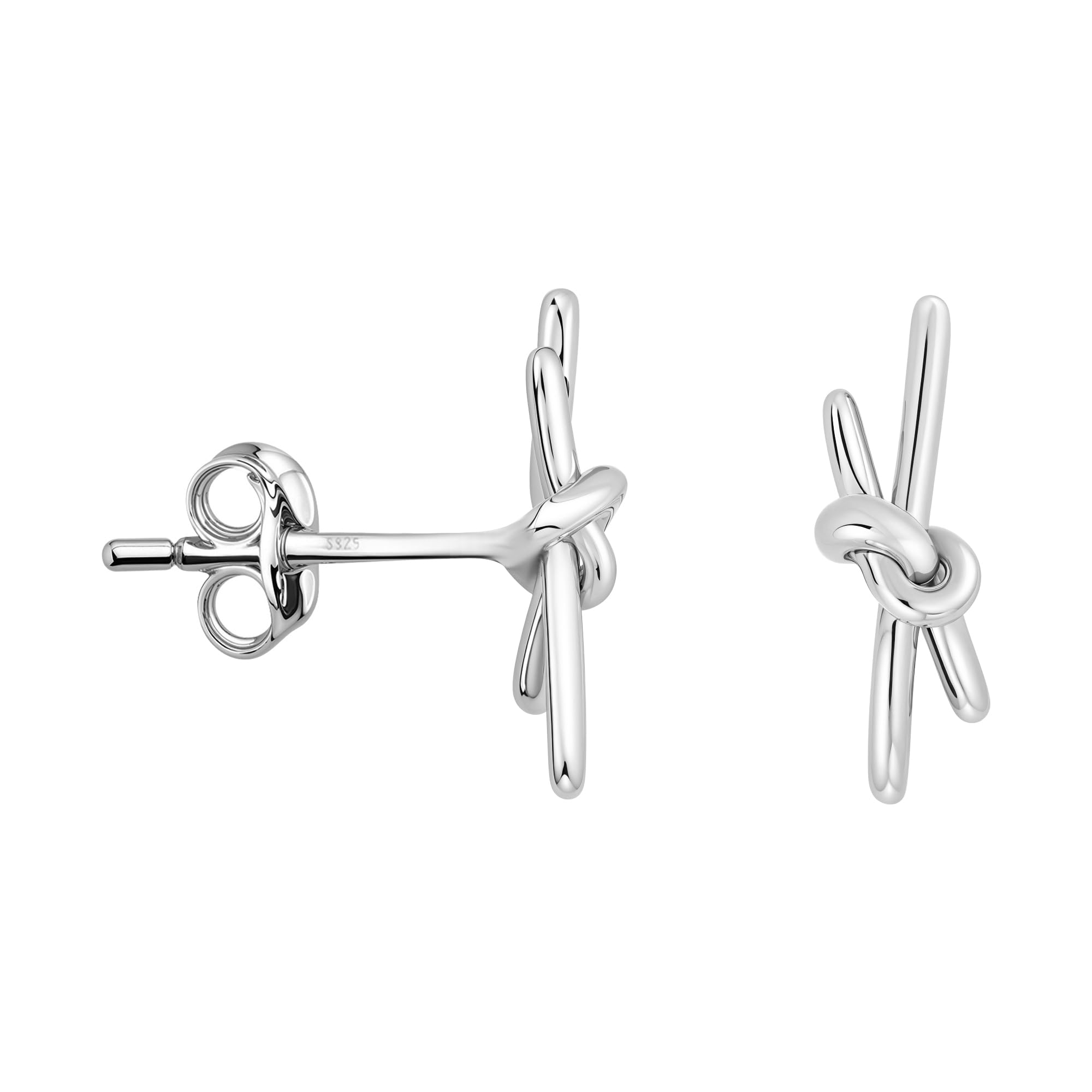 SOFIA MILANI - Women's Earrings 925 Silver - Knot Stud Earring - 20897