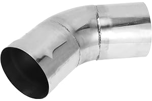 Motoforti 4" OD 45 Degree Mandrel Exhaust Tube Car Exhaust Pipe Mandrel Bend DIY Custom Tubing Pipe 5.91" Leg Length T304 Sta