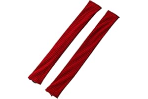 YunQin 1 Pair of Chair Arm Rest Covers,Computer Office Chair Armrest Cover Soft Chair Arm Covers Office Chair Armrest Pads Solid Color Chair Armrest Cover with Zipper (Red)