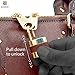 Dasein Designer Purse Faux Leather Satchel Handbag Padlock Handbag Briefcase Laptop Bag