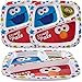 Zak (3 Pack) Disney Sesame Street Character Plastic 3-Section Divided Kids Plates