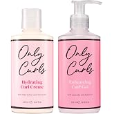 Only Curls Styling Bundle 2 x 250ml | Leave-in cream and medium-hold gel duo for moisture, soft curl definition and frizz control without crunch
