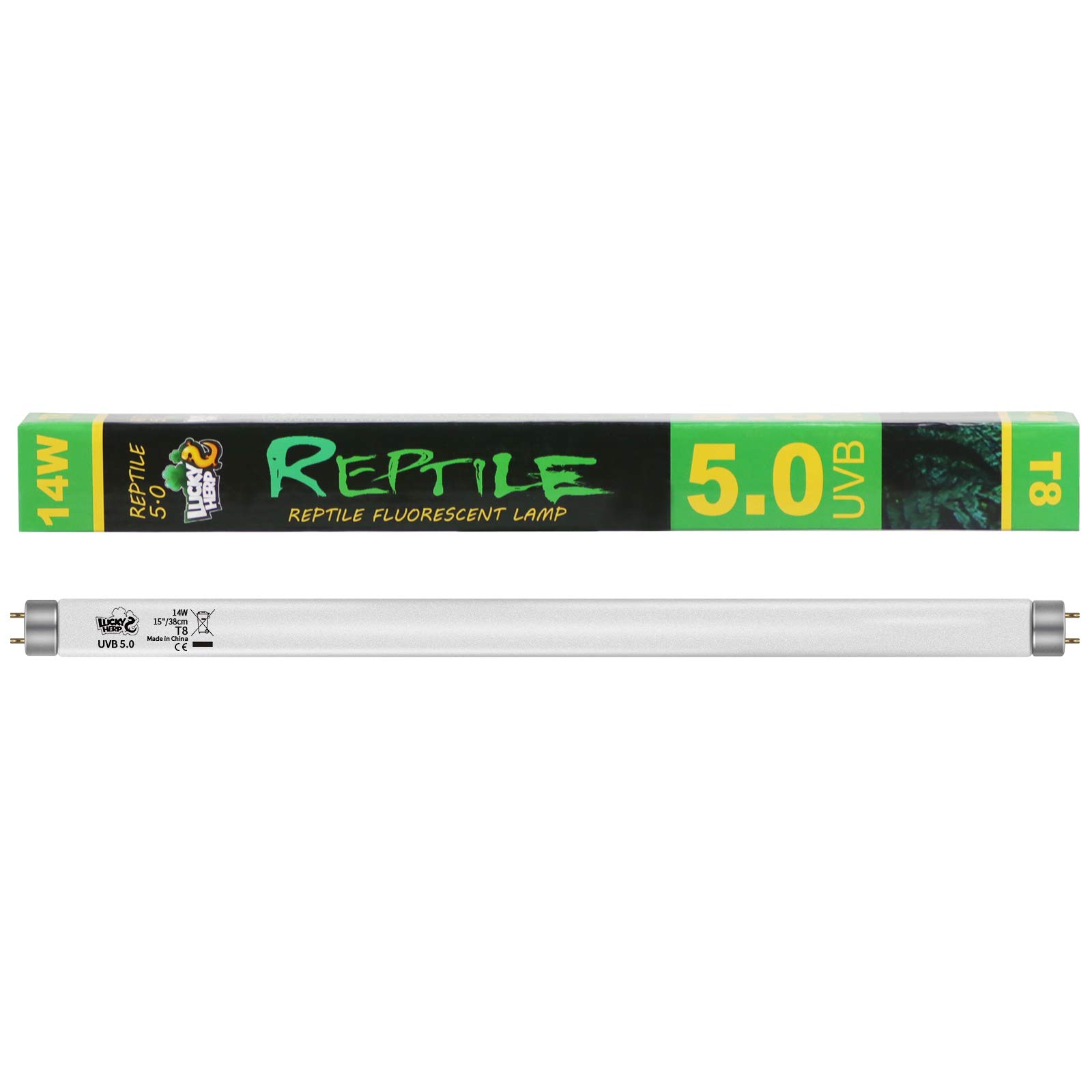 Photo 1 of LUCKY HERP 15inch 14W T8 UVB 5.0 Reptile Light, UVA UVB Bulb, Fluorescent Lamp for Reptiles Amphibian