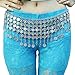 ZLTdream Women's Belly Dance Tower Shape Metal Hip Scarf