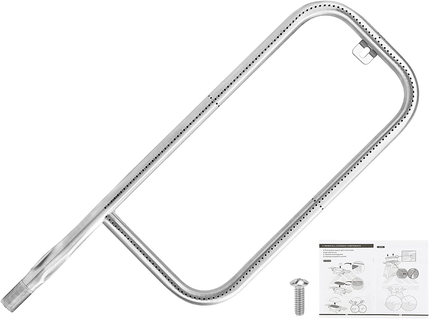 Denmay 41862 52cm Grill Burner for Weber Q200, Q220, Q2000 Q2200, Grill Burner Tube Pipe Kit Replacements Spare Parts for Weber 41862