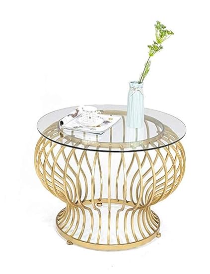 Amazon Com Round Creative Coffee Table Transparent Tempered