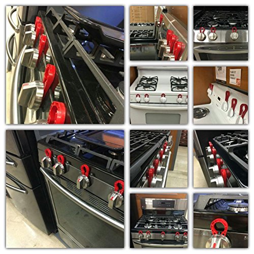 Stove Stoppaz Universal Kitchen Stove Knob Locks (5 Count) (Black