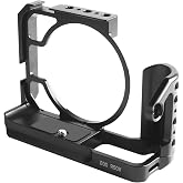 R50V Camera Cage for Canon EOS R50 V Camera,R50V Cage &amp; L Bracket Interchangeable Design with Cold Shoe Mount Compatible with ARRI 1/4&rdquo; Interface and Arca