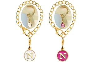 YEINLAN 2 Pcs Initial A-Z Letter Charms Accessories For Stanley Cup, Name Id Letter Handle Charm For Stanley 30&40 Oz Tumbler,Water Cup Handle Identification Letter Charm