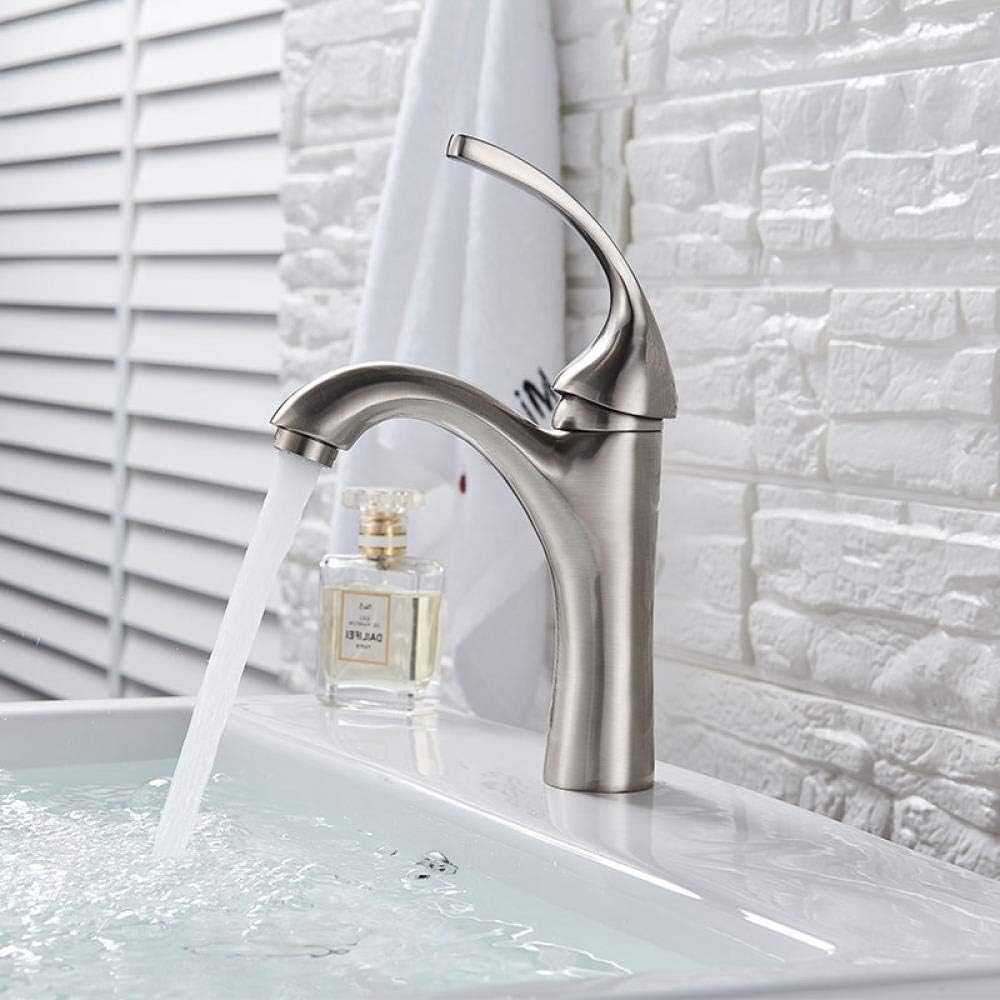 Níquel cepillado Grifo del lavabo del baño Níquel cepillado Grifo