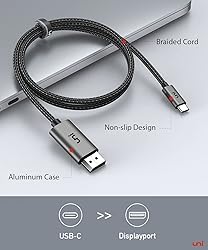 uni USB C to DisplayPort Cable for Home Office