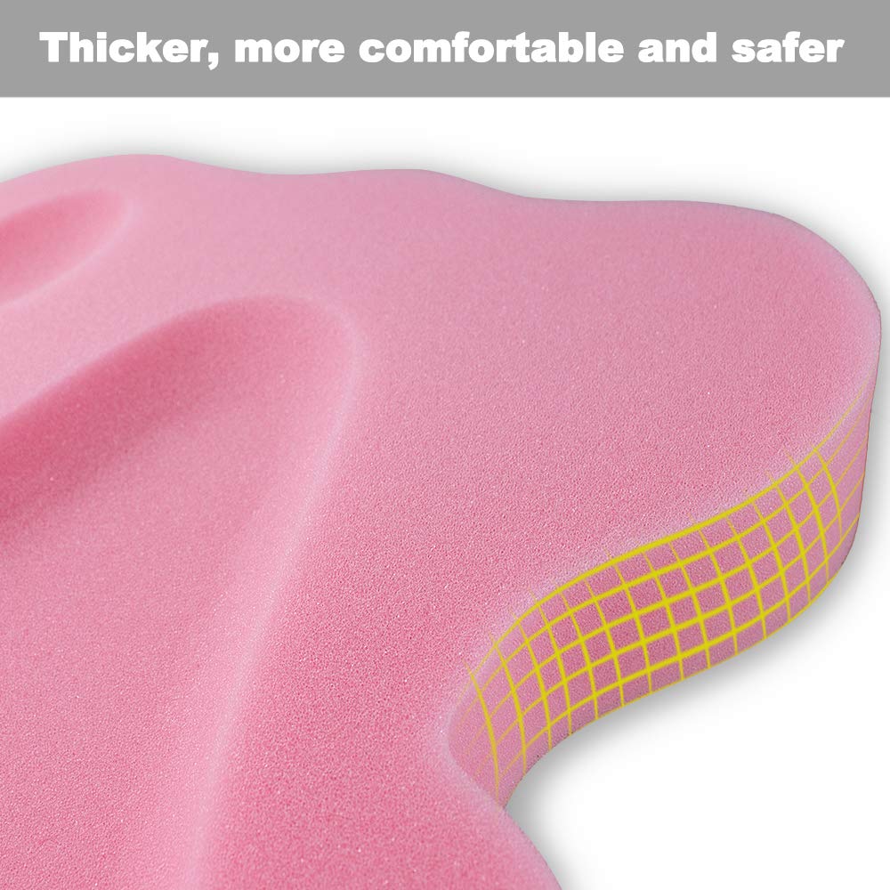 HALLO Soft Infant Bath Sponge Skid Proof Baby Bath Mat Newborn Odor Free (Pink) : Baby