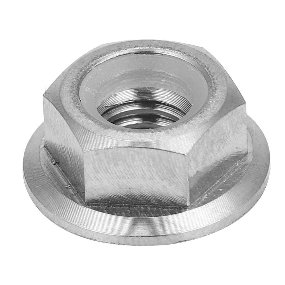 Titanium Flange Nut, 1pc Anti-rust M5 M6 M8 M10 M14 Flange Hex Lock Nuts for Bicycle Motorcycles(M6X1.0)
