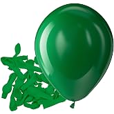 Bezente Green Balloons Latex Matte Party Balloons 150 Pack 5 inch Small | Dark Green Balloons for Christmas St. Patrick's Day Jungle Safari Theme Party Decorations