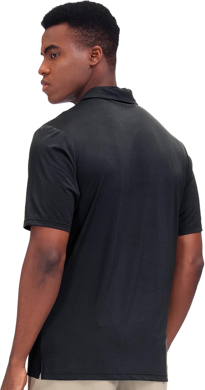 MIER Men's Golf Polo Shirt Short Sleeve Sun Protection Outdoor Sport Shirts Quick Dry: Clothing