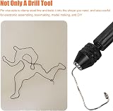 Linkstyle 37 PCS Mini Hand Drill Set Pin Vice Bench Vise PCB Bits Twist Bits view 4