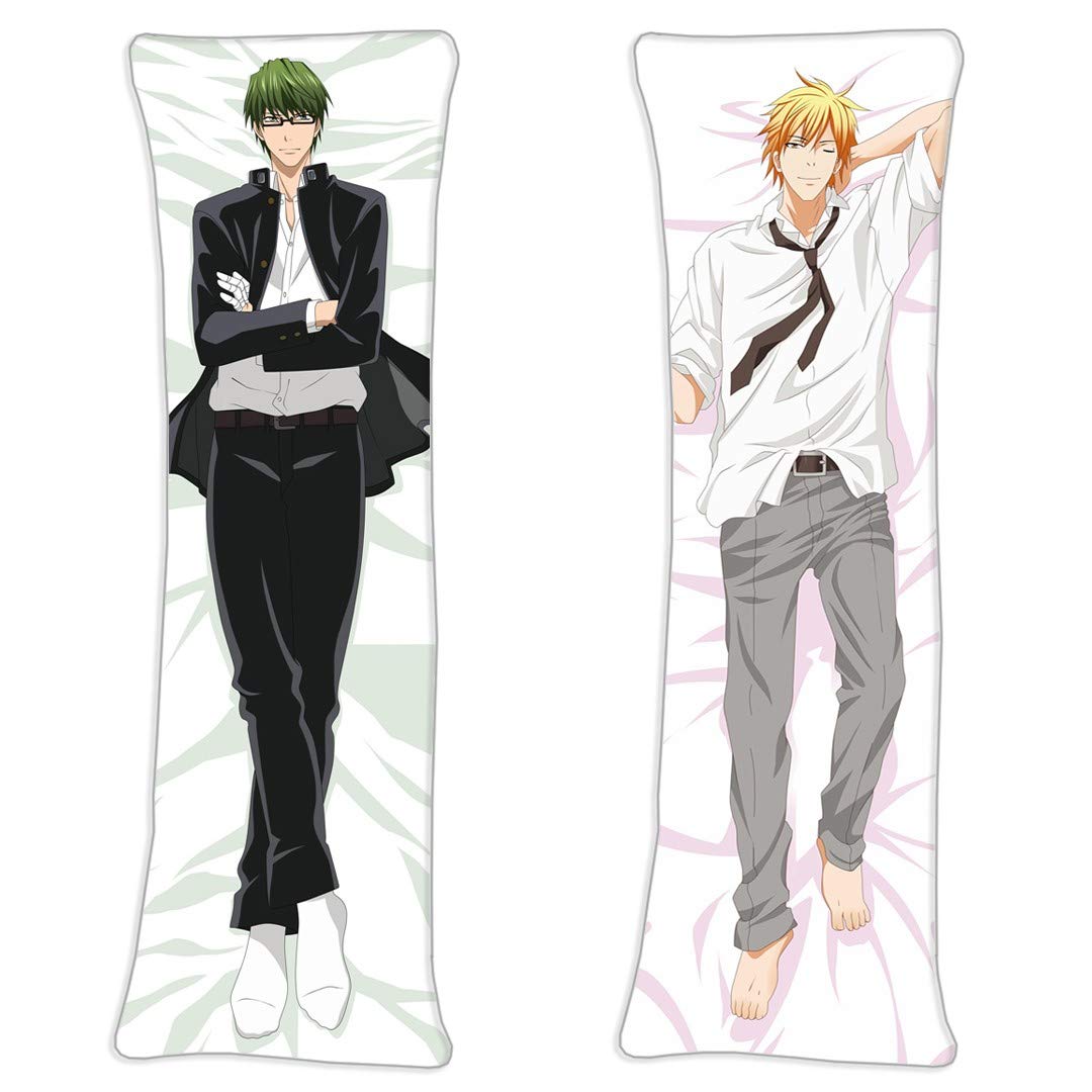 NiyoKE Shintaro Midorima and Ryota Kise - Kuroko no Basket Anime Pillow Cover (59in x 19.6in) Peach 
